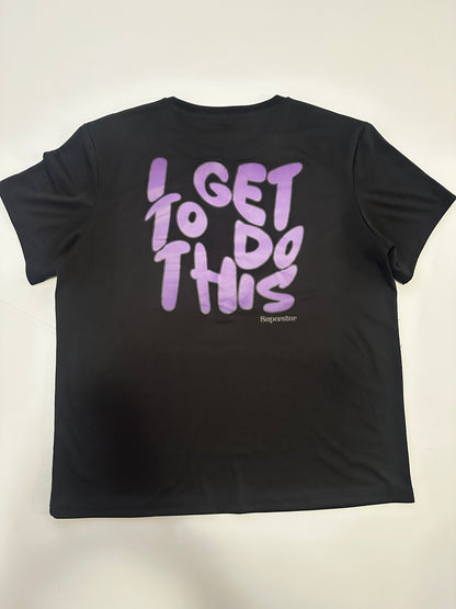 Superstar “I Get To Do This” Women’s Running Tee – Long Sleeve & Short Sleeve Options (Blue or Purple)